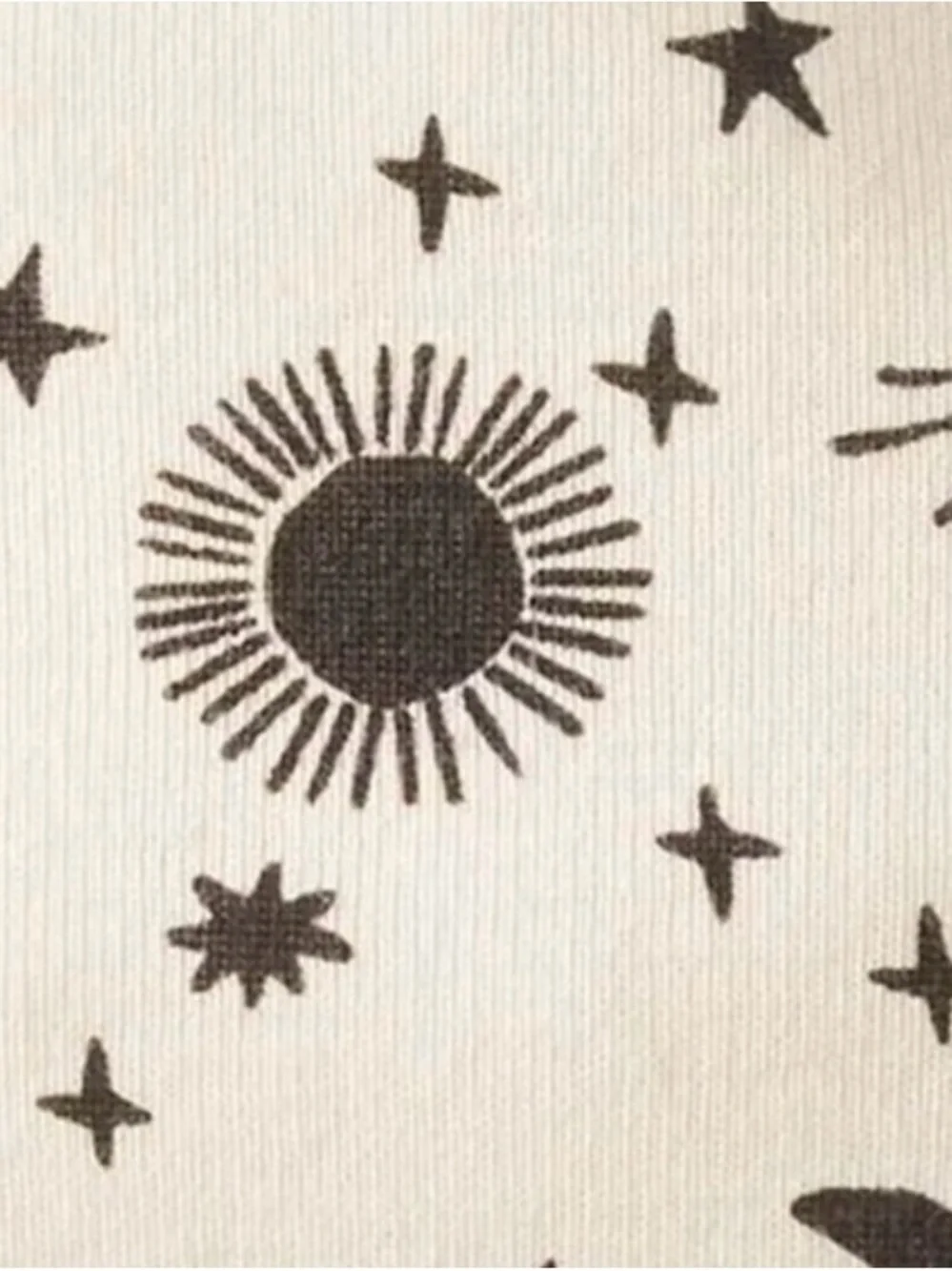Hanna Andersson Cream Hat with Black Star & Moon Print